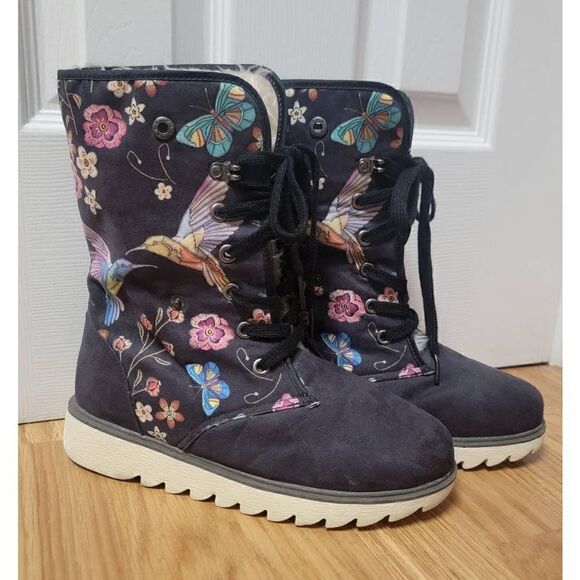 Bohemian Hummingbird Pola Leather Boots 8 - Picture 1 of 8